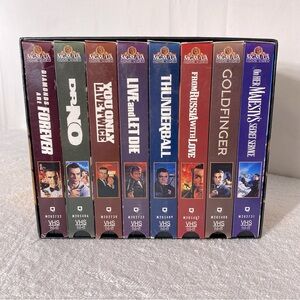 Vintage James Bond VHS Collection 8 Tapes